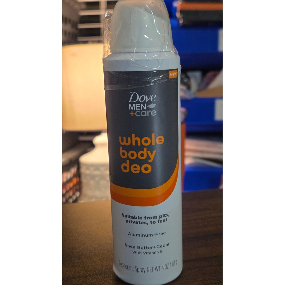 Dove Men Care Whole Body Deo Shea Butter Cedar Aluminum Free Spray 4oz